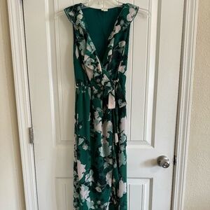 Green Floral Maxi Dress
